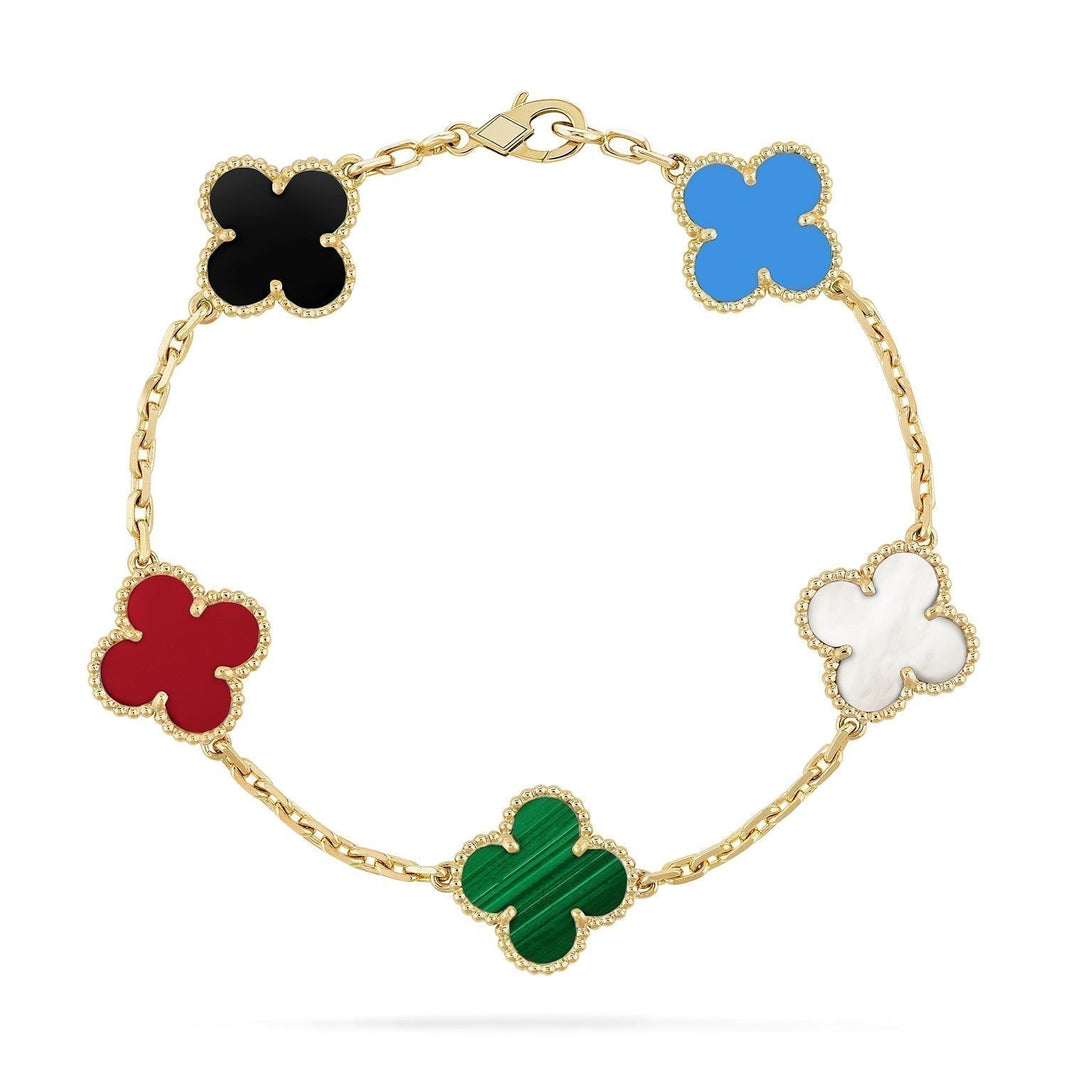 [Clover Jewelry]CLOVER 5 MOTIFS MULTICOLOR BRACELET