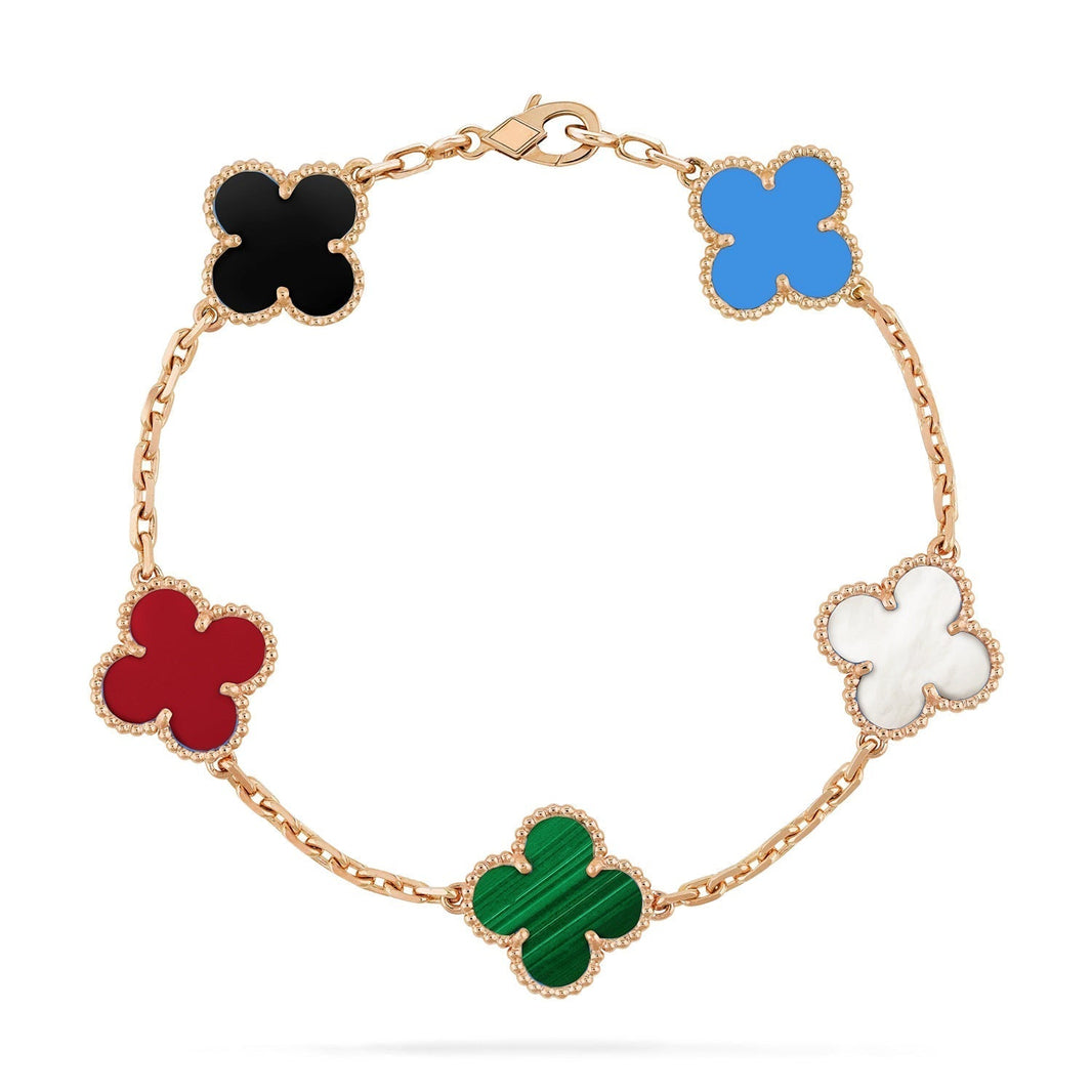 [Clover Jewelry]CLOVER 5 MOTIFS MULTICOLOR BRACELET