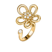 [Clover Jewelry]  FLOWERLACE OPEN RING 5 DIAMONDS
