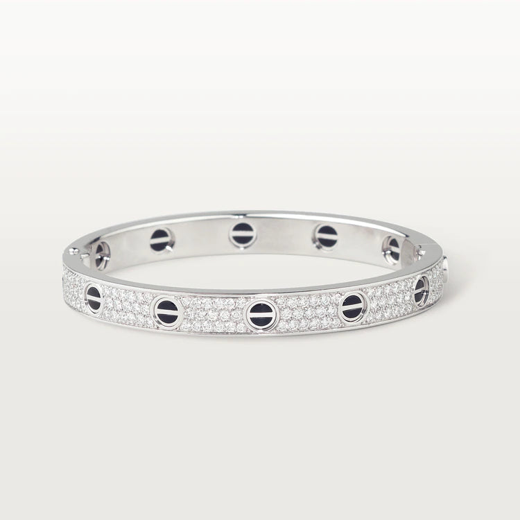 [CLOVER JEWELRY]LOVE BRACELET 6.1MM DIAMOND-PAVED CERAMIC