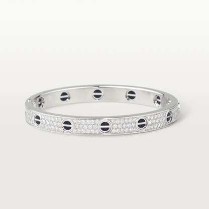[CLOVER JEWELRY]LOVE BRACELET 6.1MM DIAMOND-PAVED CERAMIC