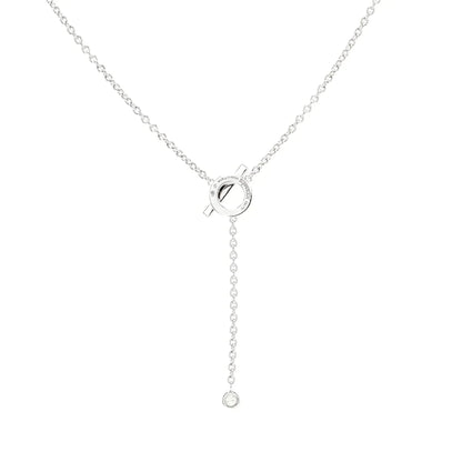 [Clover Jewelry]FINESSE SILVER DIAMOND NECKLACE