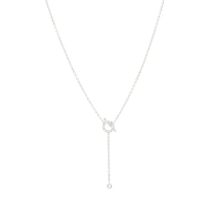 [Clover Jewelry]FINESSE SILVER DIAMOND NECKLACE