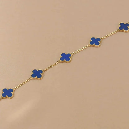 [Clover Jewelry] CLOVER 5 MOTIF BLUE AGATE BRACELET COLLECTION