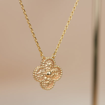 [Clover Jewelry]CLOVER 15MM  BRONZING NECKLACE