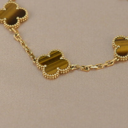[Clover Jewelry] CLOVER 5 MOTIFS TIGER EYE BRACELET COLLECTION