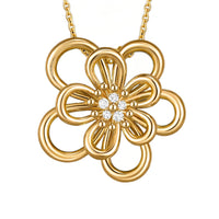 [Clover Jewelry]FLOWERLACE NECKLACE 5 DIAMONDS