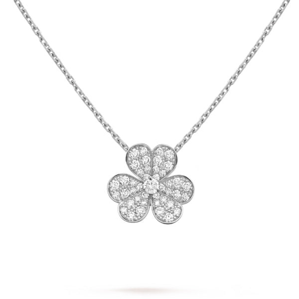 [CLOVER JEWELRY]CLOVER DIAMOND NECKLACE SILVER