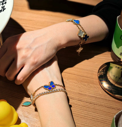 [Clover Jewelry]LUCKY SPRING BUTTERFLY 5 MOTIF BRACELET