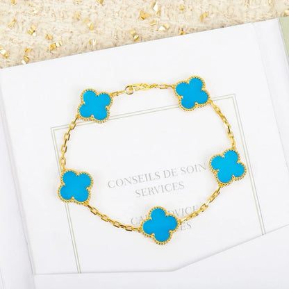 [Clover Jewelry] CLOVER 5 MOTIF TURQUOISE BRACELET COLLECTION