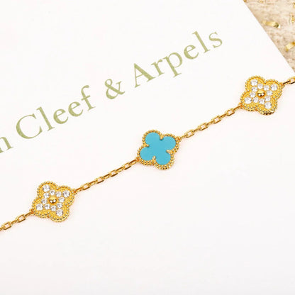 [Clover Jewelry] CLOVER 5 MOTIF TURQUOISE BRACELET COLLECTION
