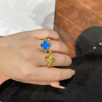 [Clover Jewelry]CLOVER RIVERSIBLE BLUE AGATE RING