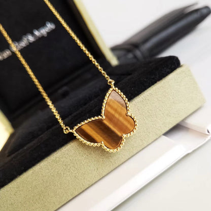 [CLOVER JEWELRY] TIGER__ EYE BUTTERFLY NECKLACE