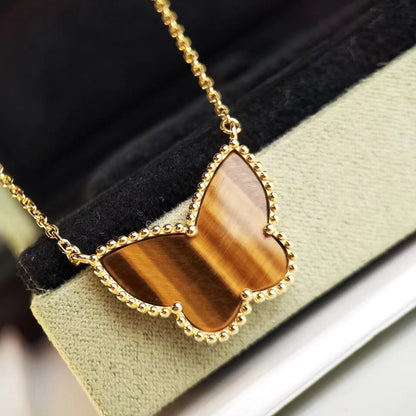 [CLOVER JEWELRY] TIGER__ EYE BUTTERFLY NECKLACE