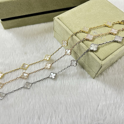 [Clover Jewelry]CLOVER 6 MOTIF WHITE MOP BRACELET