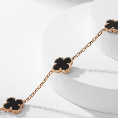 [CLOVER JEWELRY]CLOVER 10 MOTIFS ONYX NECKLACE