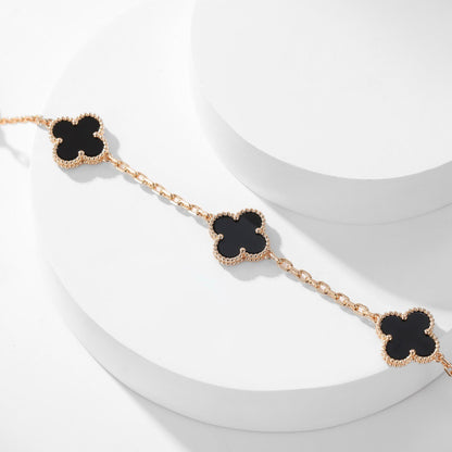 [CLOVER JEWELRY]CLOVER 10 MOTIFS ONYX NECKLACE