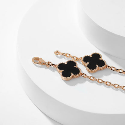 [CLOVER JEWELRY]CLOVER 10 MOTIFS ONYX NECKLACE