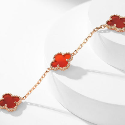 [CLOVER JEWELRY]CLOVER 10 MOTIFS CARNELIAN NECKLACE