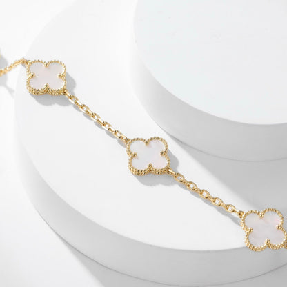 [CLOVER JEWELRY]CLOVER 10 MOTIFS WHITE MOTHER OF PEARL NECKLACE