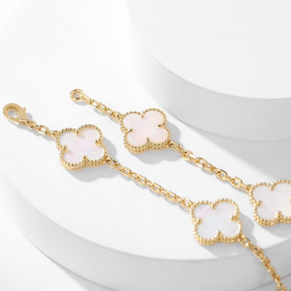 [CLOVER JEWELRY]CLOVER 10 MOTIFS WHITE MOTHER OF PEARL NECKLACE