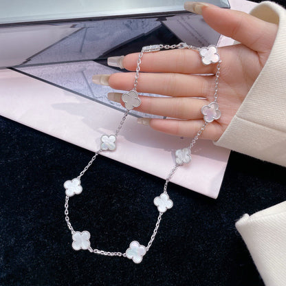 [CLOVER JEWELRY]CLOVER 10 MOTIFS WHITE MOTHER OF PEARL NECKLACE