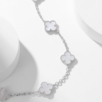 [CLOVER JEWELRY]CLOVER 10 MOTIFS WHITE MOTHER OF PEARL NECKLACE
