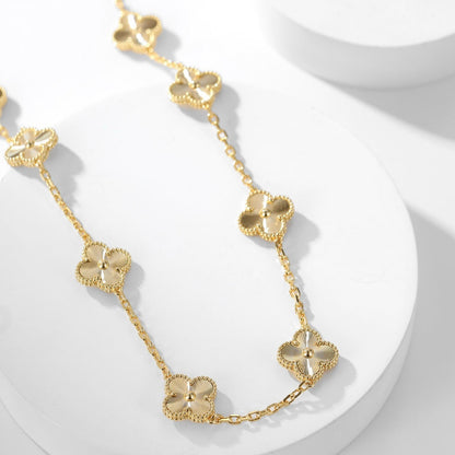 [CLOVER JEWELRY]CLOVER 10 MOTIFS LASER NECKLACE