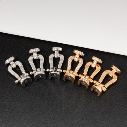[Clover Jewelry]FORCE LARGE HORSESHOE FULL DIAMOND BRACELET ROSE GOLD