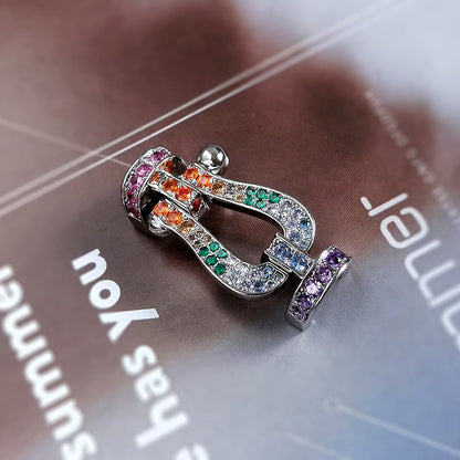 [Clover Jewelry]FORCE LARGE HORSESHOE  COLORED DIAMOND BRACELET ROSE GOLD