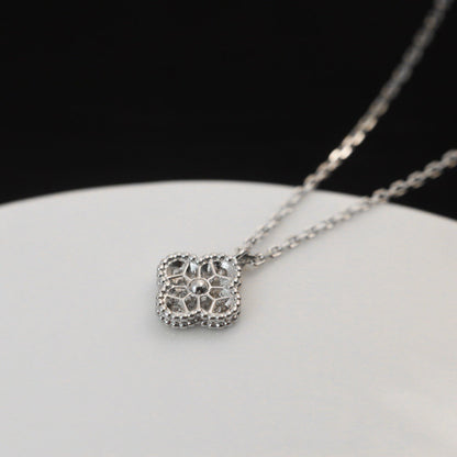 [Clover Jewelry]CLOVER MINI 9.5MM PENDANT DIAMOND NECKLACE