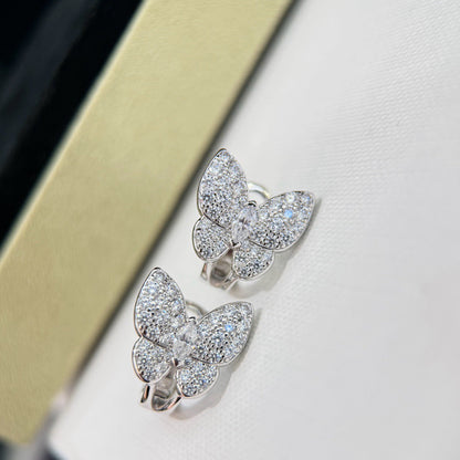 [CLOVER JEWELRY]BUTTERFLY ALL DIAMOND EARRINGS