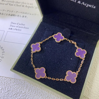 [Clover Jewelry] CLOVER 5 MOTIF VIOLET BRACELET COLLECTION