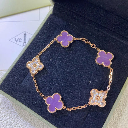 [Clover Jewelry] CLOVER 5 MOTIF VIOLET BRACELET COLLECTION
