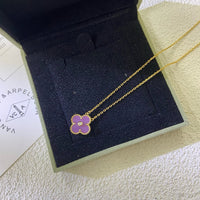 [Clover Jewelry]CLOVER 15MM DIAMOND  PURPLE VIOLET NECKLACE