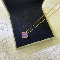 [Clover Jewelry]CLOVER 15MM  PURPLE VIOLET NECKLACE