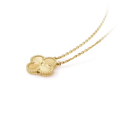 [Clover Jewelry]CLOVER 15MM LASER NECKLACE