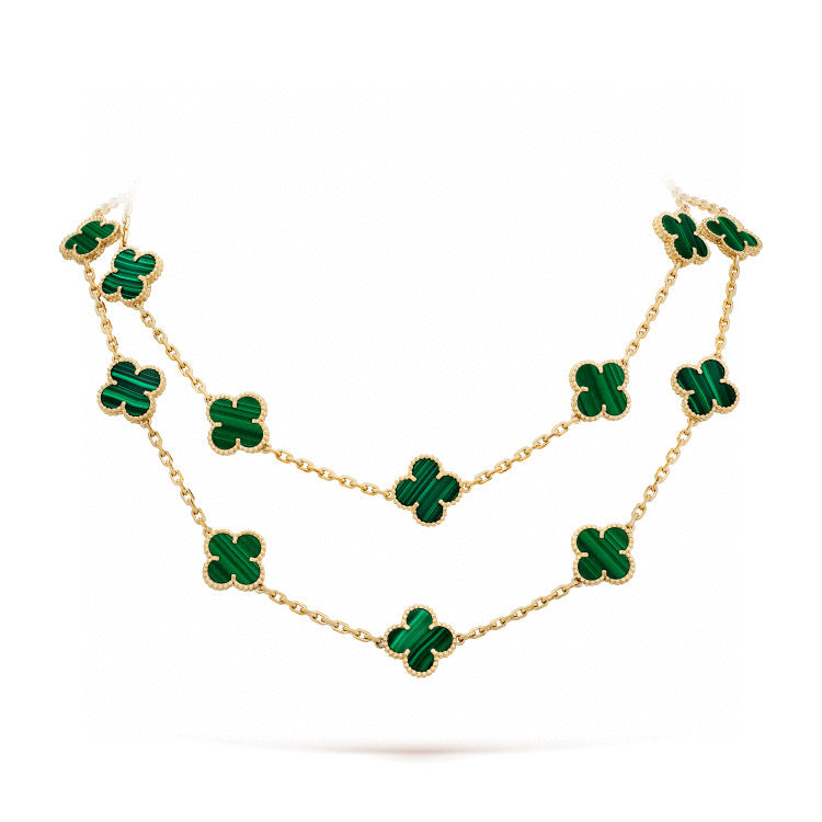 [CLOVER JEWELRY]CLOVER 20 MOTIFS MALACHITE GOLD