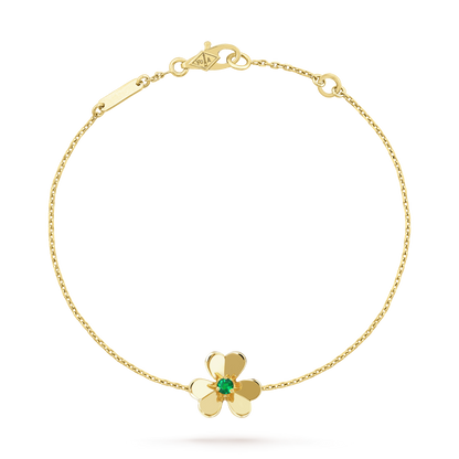 [Clover Jewelry]FRIVOLE GOLD FLOWER PINK MALACHITE BRACELET