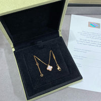 [Clover Jewelry]CLOVER 9.5MM PINK MOTHER OF PEARL SINGLE FLOWER NECKLACE