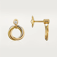 [Clover Jewelry]TRINITY ON DIAMOND  EARRINGS
