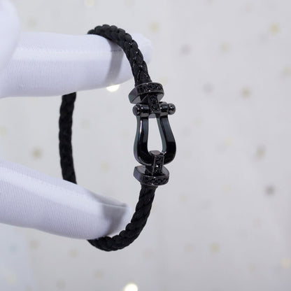 [CLOVER JEWELRY]FORCE LARGE SERIES HORSESHOE BLACK SAMURAI BRACELET