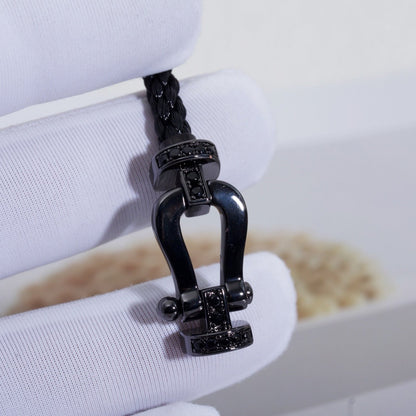 [CLOVER JEWELRY]FORCE LARGE SERIES HORSESHOE BLACK SAMURAI BRACELET