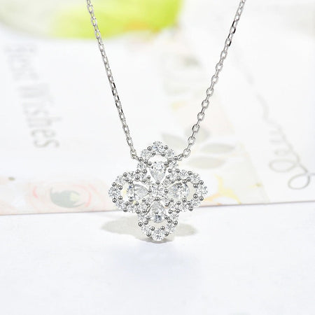 [Clover Jewelry]LOOP NECKLACE FULL MOTIF DIAMOND 16MM MULTIPLE COLORS
