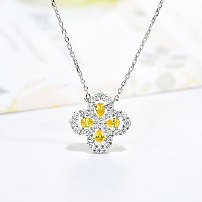 [Clover Jewelry]LOOP NECKLACE FULL MOTIF DIAMOND 16MM MULTIPLE COLORS