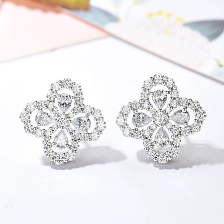 [Clover Jewelry]LOOP EARRINGS FULL MOTIF DIAMOND 16MM