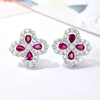 [Clover Jewelry]LOOP EARRINGS FULL MOTIF DIAMOND 16MM