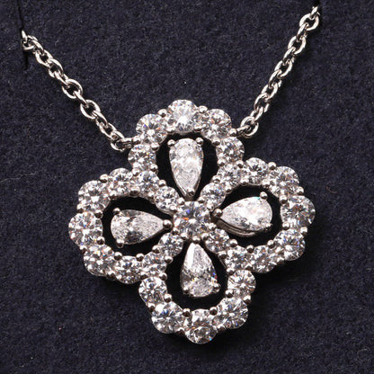 [Clover Jewelry]LOOP NECKLACE FULL MOTIF DIAMOND 16MM MULTIPLE COLORS