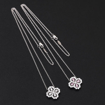 [Clover Jewelry]LOOP NECKLACE FULL MOTIF DIAMOND 16MM MULTIPLE COLORS
