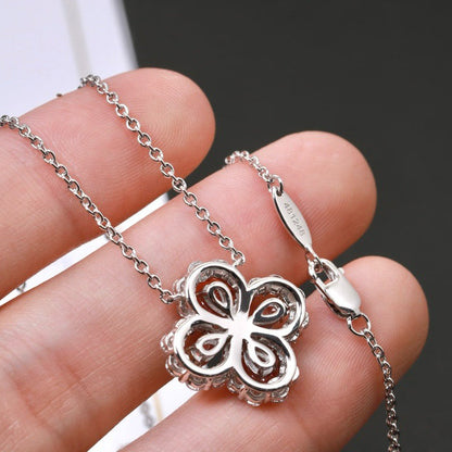 [Clover Jewelry]LOOP NECKLACE FULL MOTIF DIAMOND 16MM MULTIPLE COLORS